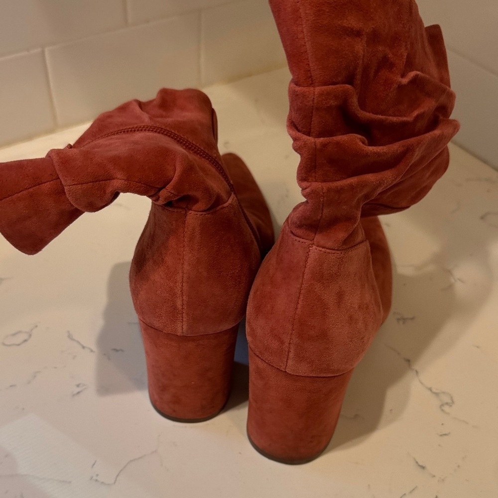 Naturalizer Elegant Rust Suede Ankle Boots 8.5 - Picture 2 of 7